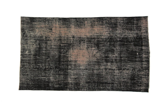 5x9 Turkish Rug Black ,Area Vintage Carpet Rug 5x9 ,Overdye Black Handmade Rug, Living room Rug ,Contemporary, Floor Rug ,3155