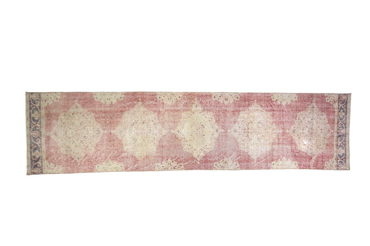 3x12 Pink Rug Runner, Turkish Runner ,Oushak Runner ,Handmade Floral Carpet Runner, Kitchen Decor ,Hallway Rug ,4443