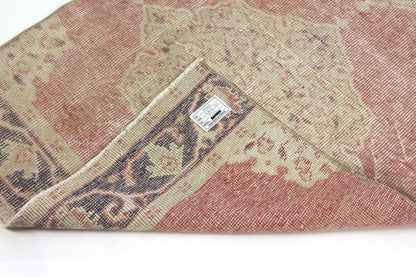 3x12 Pink Rug Runner, Turkish Runner ,Oushak Runner ,Handmade Floral Carpet Runner, Kitchen Decor ,Hallway Rug ,4443