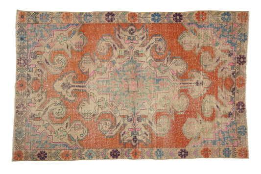 4x7 Oushak Vintage Turkish Rug ,Bohemian Decor, Bedroom Rug, Handmade Rug Carpet, Area Rug, Floor rug, 5614