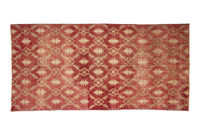 4x8 Vintage Oushak Turkish Rug, Floral Red Gold Area Handmade Carpet Rug, Bohemian rug , Living room rug, Entryway,Rug, 4048