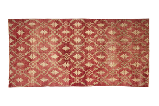 4x8 Vintage Oushak Turkish Rug, Floral Red Gold Area Handmade Carpet Rug, Bohemian rug , Living room rug, Entryway,Rug, 4048