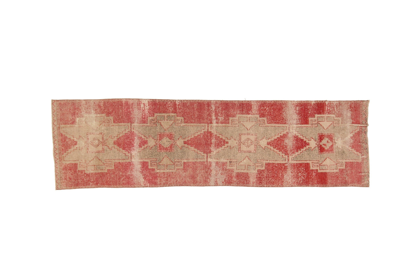 3x10 Faded Runner Rug, Oushak Runner Red, Turkish Runner Boho, Rug Runner Unique, Carpet Runner Oushak, Kitchen Hallway Rug, 4581