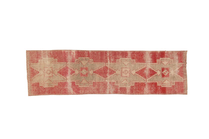 3x10 Faded Runner Rug, Oushak Runner Red, Turkish Runner Boho, Rug Runner Unique, Carpet Runner Oushak, Kitchen Hallway Rug, 4581