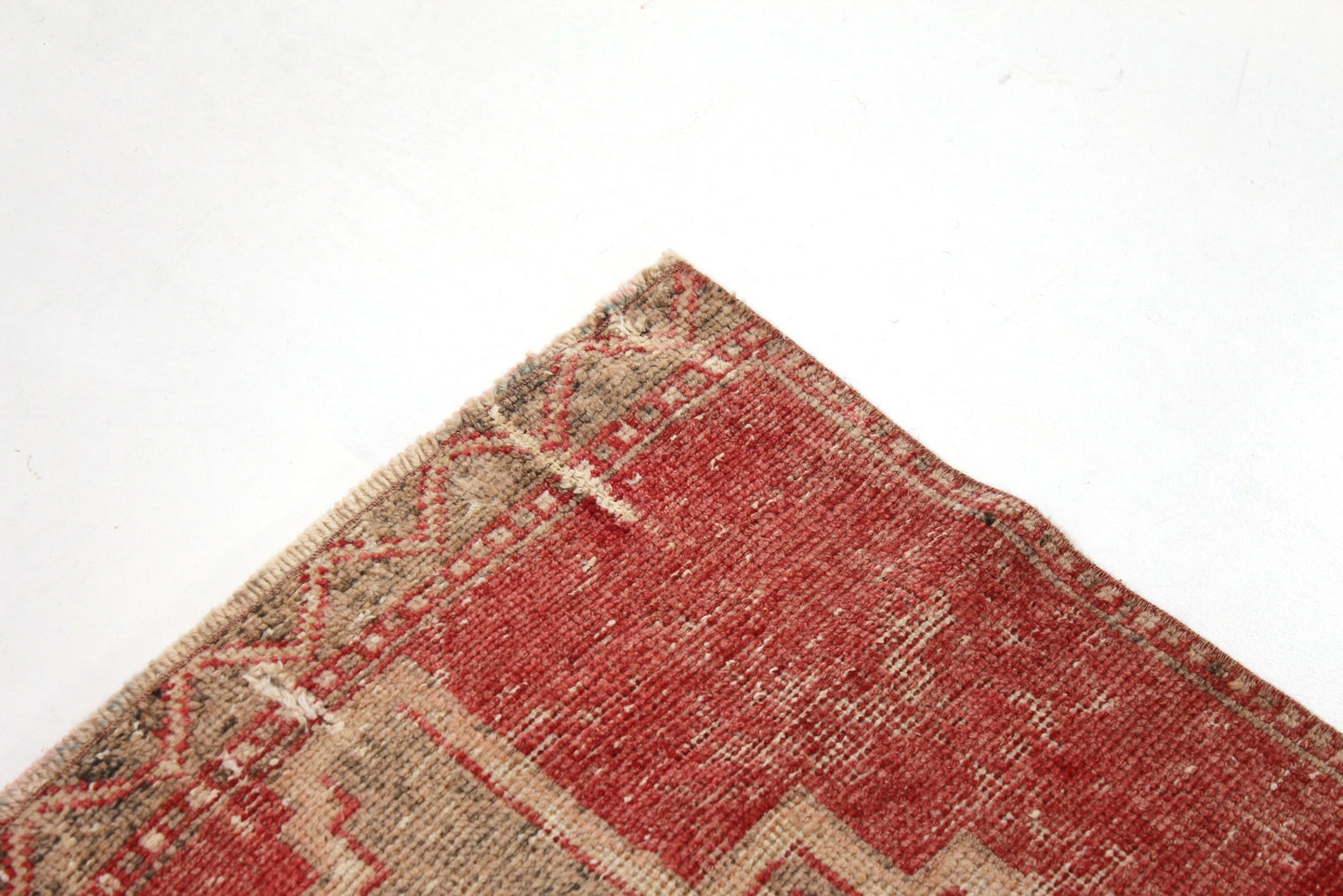 3x10 Faded Runner Rug, Oushak Runner Red, Turkish Runner Boho, Rug Runner Unique, Carpet Runner Oushak, Kitchen Hallway Rug, 4581