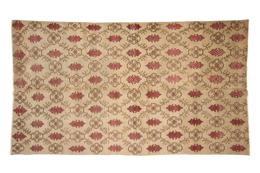 5x8 Farmhouse Cream Red Floral Low Pile Turkish Rug,Handmade Vintage Wool Carpet Rug,İndoor Livingroom Area Rug,Boho Decor,4371