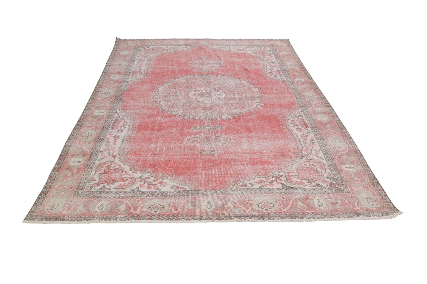 Boho Red Area Vintage rug, 7x11 Turkish rug,7x11 Oushak rug ,Handmade rug, Turkish Carpet, Floor rug,8039
