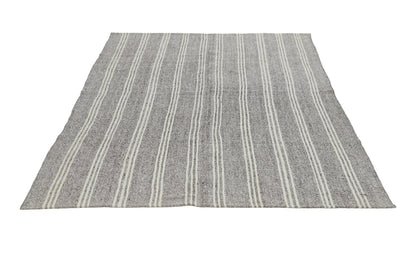 Turkish Rug, Kilim Rug, Area rug, Gray rug, Striped rug, Vintage Kilim Rug, Living room rug ,5x8 Kilim rug, Handmade rug, Contemporary, 8099