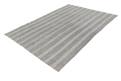 Turkish Rug, Kilim Rug, Area rug, Gray rug, Striped rug, Vintage Kilim Rug, Living room rug ,5x8 Kilim rug, Handmade rug, Contemporary, 8099