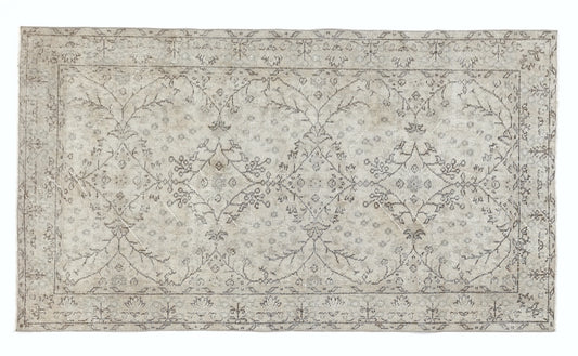 Beige Small Area Rug 4x6, Handmade Oushak Rug, Turkish Rug, Vintage Rug, Faded rug, Bedroom rug, Office rug, Carpet rug, Wool rug, 9589