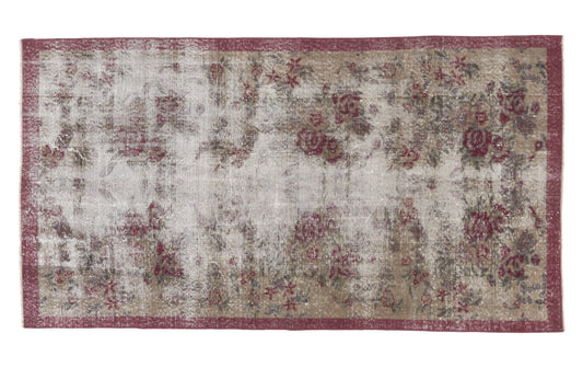 Faded Oushak Turkish Rug , Vintage Anatolia Rug , 4x6 Rug, Area Carpet Rug, Bohemian rug, Bedroom rug, Handmade Rug, , 9589