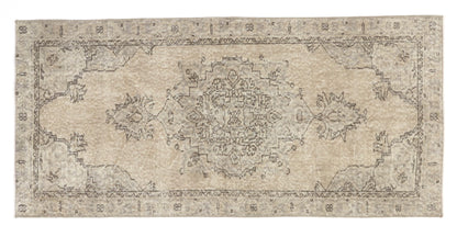 3x6 Area Rug, Anatolia Oushak Rug ,Turkish Vintage Rug, Handmade Rug, Neutral Rug ,Muted Rug ,Wool Rug, Faded Rug, 9605