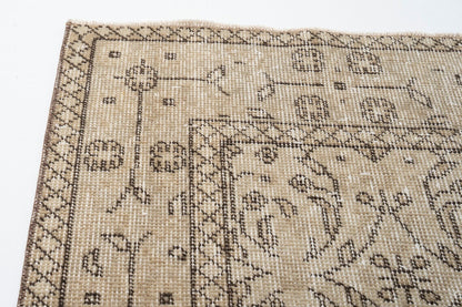 Neutral Oushak Rug ,4x7 Area Rug ,Turkish Rug ,Anatolia Rug ,Oushak Rug 4x7 ,Old Vintage rug ,Boho Rug ,Ethnic Carpet Rug ,9678