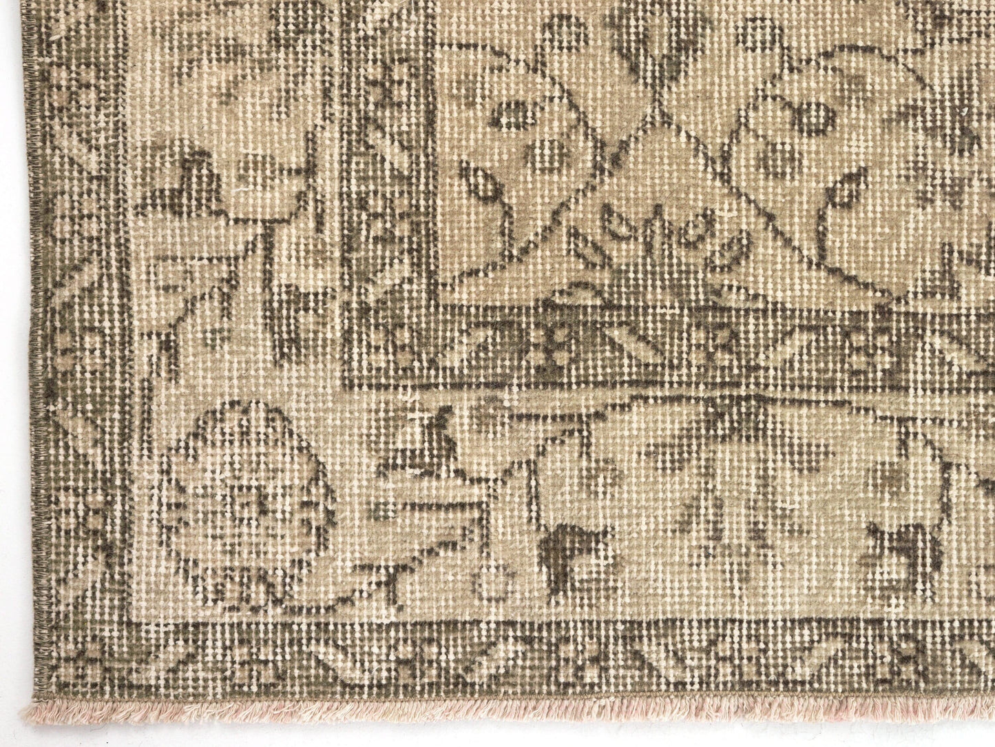 4x8 Oushak Rug, Handmade Rug, Muted rug, Vintage Rug, Beige rug 4x7, Floral Rug, Carpet rug, Turkish rug, Faded rug, Nursery rug, 9656