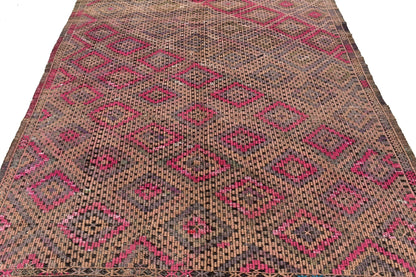 Pink Kilim Rug, Area Bohemian Kilim Rug, Vintage Kilim Rug, Eclectic rug, 6x9 Kilim Rug, Living room rug, Bedroom, Kid room rug ,3212