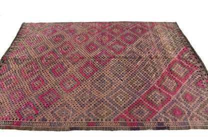 Pink Kilim Rug, Area Bohemian Kilim Rug, Vintage Kilim Rug, Eclectic rug, 6x9 Kilim Rug, Living room rug, Bedroom, Kid room rug ,3212