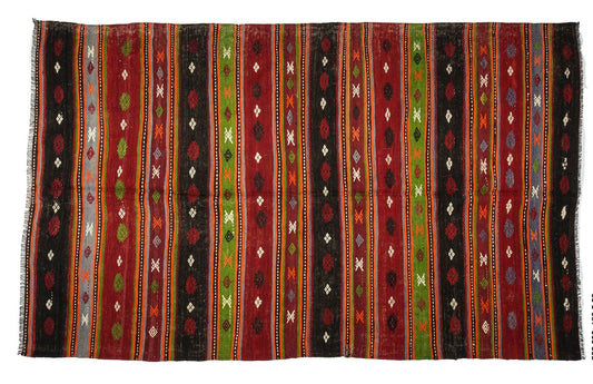 Rustic TURKİSH VİNTAGE Kilim rug 6x10 ,Primitive Handmade Living room rug, Anatolia Kilim Rug, Home decor ,Floor Kilim rug,523