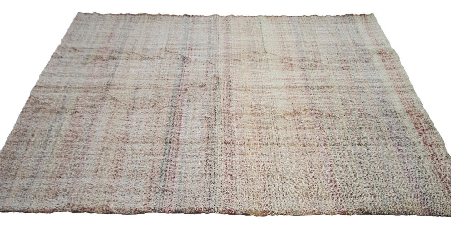 Turkish rug ,Chaput rug, Kilim rug, Vintage rug, Contemporary rug, Area rug 5x8, Faded rug, Kilim rug 5x8, Floor İndoor Coastal rug, 1304
