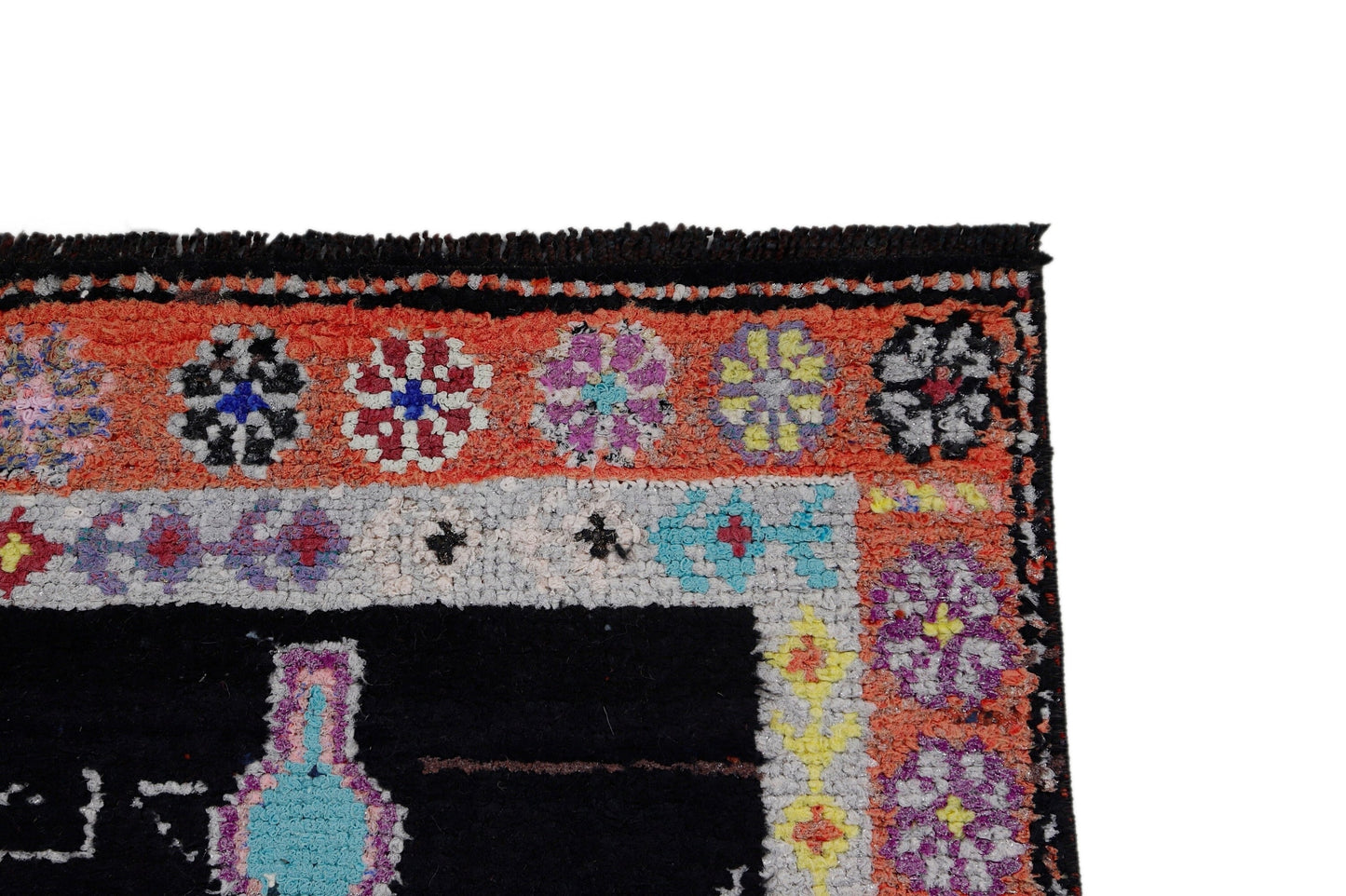 2x13 Long Floor Carpet Runner rug, Turkish Vintage Oushak Runner Rug ,Handmade Hallway Unique Rug ,One of a kind rug, Stair rug, 7181