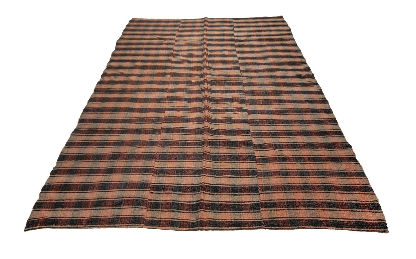 Plaid Primitive Kilim rug, 6x9 Kilim rug, Handmade One of a kind Area rug, Vintage Floor rug, Turkey rug, Rustic rug, Anatolia rug,5513