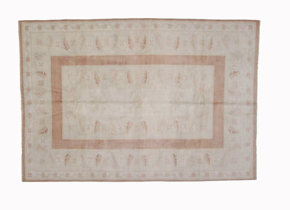 5x8 Vintage Beige Floral Rug, Handmade Area Wool Carpet Rug, One of a kind rug , Anatolia Rug, Bedroom ,Office, Rug,7084
