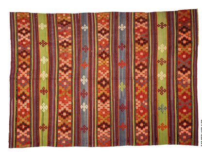 Bohemian Orient Kilim rug ,Anatolia Turkish Kilim rug, Vintage Kilim rug 6x8, Unique rug ,Living room rug, Ethnic rug ,Turkey rug, 543