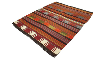 Striped Kilim rug,Colorful Kilim rug ,Turkish Kilim, Chic Kilim rug,Vintage Kilim,Oriental rug,One of a kind rug, 2204