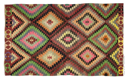 6x10 Kilim rug, Anatolia Kilim rug, Turkish Vintage Floor Kilim rug ,Area Rug, Living room rug, Coastal decor, 1382