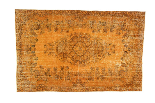 Vintage Carpet Orange Rug ,6x9 Turkish Rug, Overdyed Rug, Floral Rug ,Old Rug ,Carpet Rug ,Turkish Rug, Unique Rug, Living Room Rug, 3359