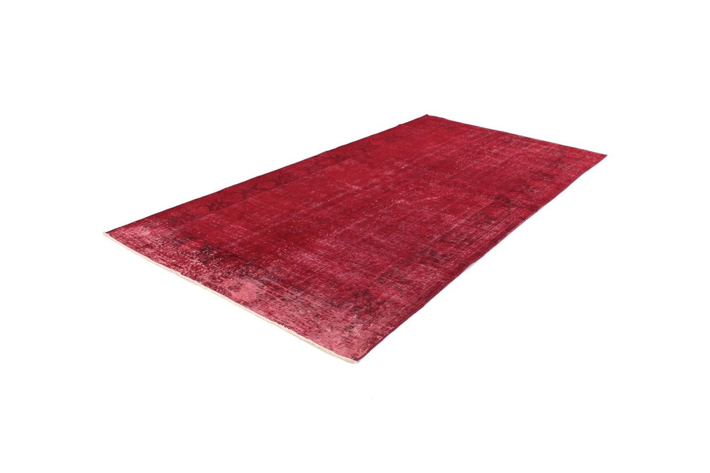 Rug 5x7, Red Vintage Turkish Carpet Rug, Bohemian Rug, Overdyed Rug, Floral Rug, Bedroom Rug, Boho Decor,3337