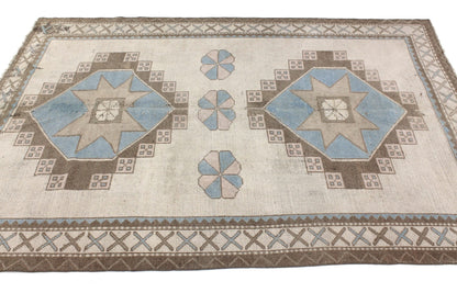 6x8 Faded Turkish Oushak Vintage rug, Area Modern Carpet rug, Anatolia rug, Handmade rug, Rug 6x8, Turkey rug, Unique rug,5907