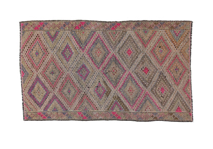 6x10 Distressed Pink Vintage Kilim rug ,Turkish Kilim rug, Bohemian rug, Eclectic decor, Living room rug ,Nursery rug, Area rug, 8158