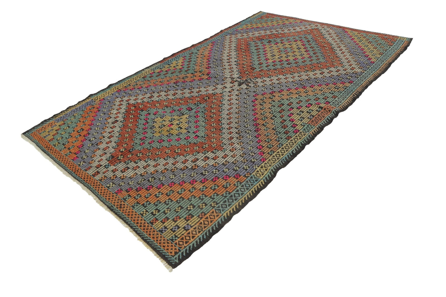 Turkish Kilim rug, Vintage Kilim, Handmade rug, Traditional rug, Office rug, Bedroom rug, Bohemian, Area rug, 6x9 Kilim rug