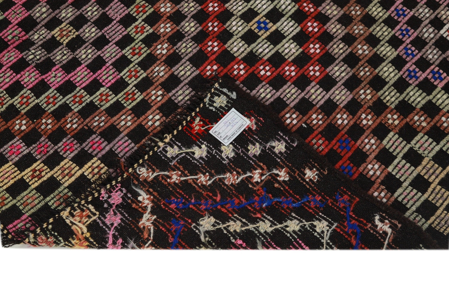 7x10 Vintage Floor Anatolia Colorful Old Antique Wool Turkish Oriental Kilim Rug, 8163