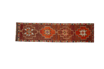 Oriental Runner rug 3x12 ,Turkish runner, Vintage runner One of a kind, Carpet runner, Rustic decor, Hallway rug, Oushak Runner Rug, 7774