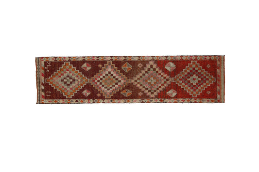 Farmhouse Decor, Turkish runner rug, Hallway One of a kind Carpet runner rug, Vintage runner, 3x12 Runner rug, Handmade Rug, 7769