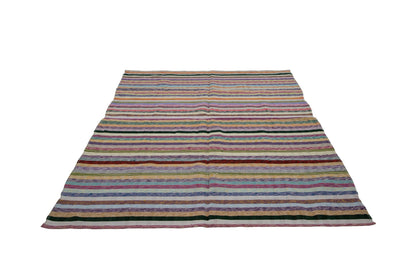 Soft Colorful Kid room Kilim rug ,Turkish Kilim, Coastal decor ,Area rug, 6x9 Kilim rug, Home decor ,Nursery rug, Vintage Kilim, 7244