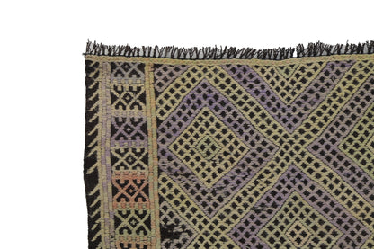 5x7 Area Muted Kilim rug, Fine Handmade Pastel Kilim rug ,Turkish Vintage Kilim rug, Office rug, Bedroom rug, Flat weave ,8215
