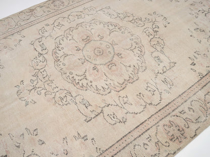 Turkish Area Rug, Vintage Oushak Rug, Handmade Antique Rug, Neutral Floor Rug, Living Room Rug, Carpet Rug, Turkish Carpet, Rug 6x9, 12628