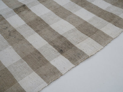 Vintage Handmade Kilim Rug, Turkish Striped Kilim Rug, Area Unique Kilim Rug, Neutral Floor Rug, Scandinavian Rug, Kilim Rug 6x11, 13007