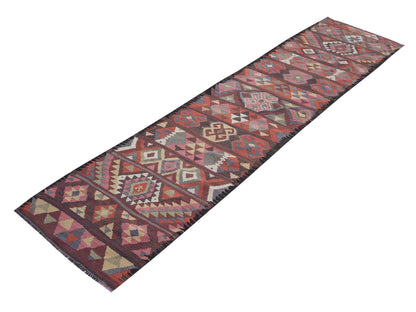 Handmade Antique Runner Rug, Oushak Vintage Runner Rug, Turkish Eclectic Runner Rug, Anatolia Rug, Bohemian Rug, Runner Rug 3x10, 11408