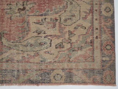 Vintage Oushak Rug, Turkish Area Rug, Handmade Antique Rug, Entryway Rug, Carpet Rug, Anatolia Rug, Turkey Rug, Neutral Rug, Rug 6x10, 12058