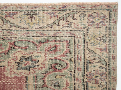 Vintage Oushak Rug, Turkish Handmade Rug, Area Faded Rug, Entryway Rug, Neutral Floor Rug, Bohemian Rug, Turkish Carpet, Rug 6x10, 12037