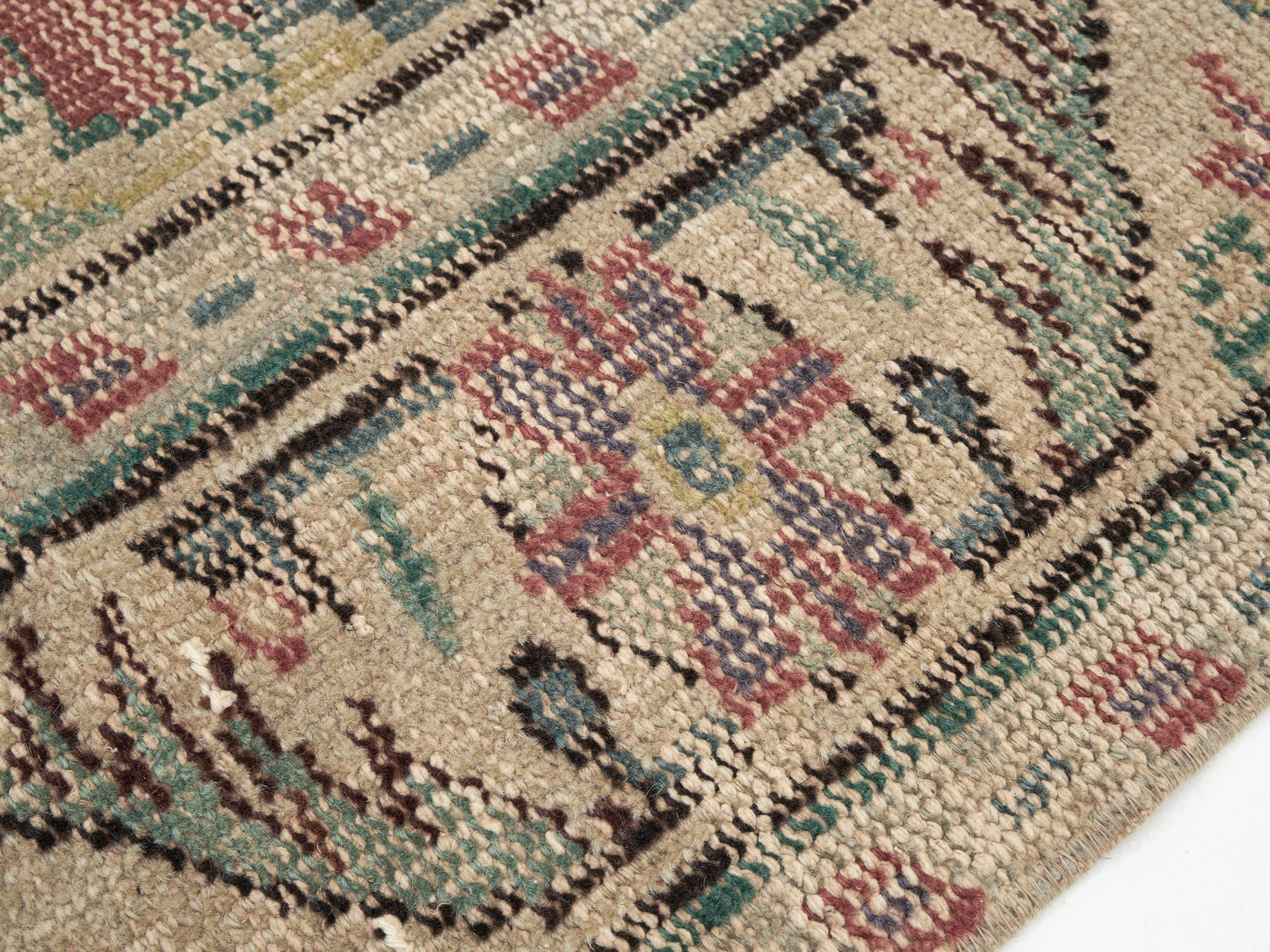 Vintage Oushak Rug, Turkish Handmade Rug, Area Faded Rug, Entryway Rug, Neutral Floor Rug, Bohemian Rug, Turkish Carpet, Rug 6x10, 12037