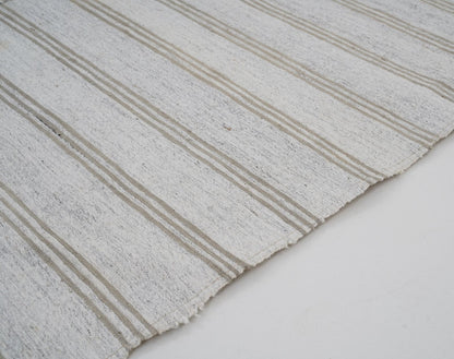 Turkish Striped Kilim Rug, Vintage Handmade Kilim Rug, Area Unique Kilim Rug, Neutral Muted Rug, Kilim Rug 6x9, Contemporary Decor, 12959