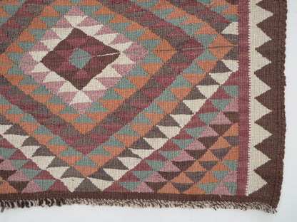 Turkish Kilim Runner Rug, Vintage Handmade Runner Rug, Oushak Antique Runner Rug, Hallway Runner, Rug Runner, Runner Rug 4x11, 11384